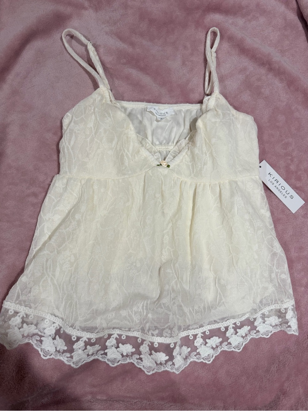 Kirious Cream Lace Camisole Top
